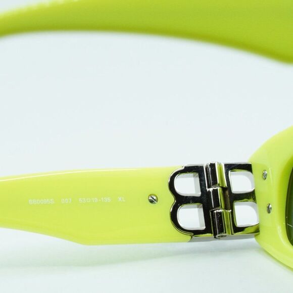 ? NEW BALENCIAGA DYNASTY BB0095S 007 YELLOW SILVER GREY SUNGLASSES main image 6